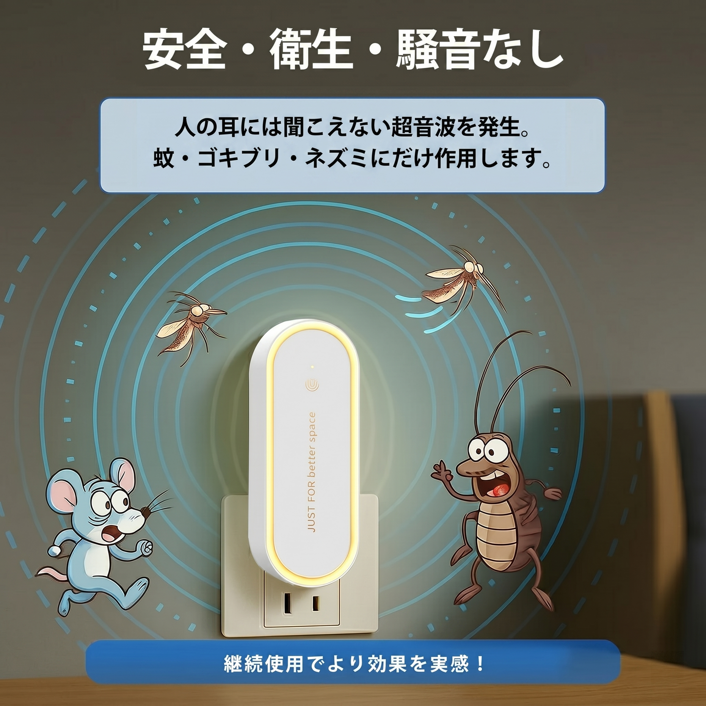 カトラン™ 超音波蚊よけプラグ